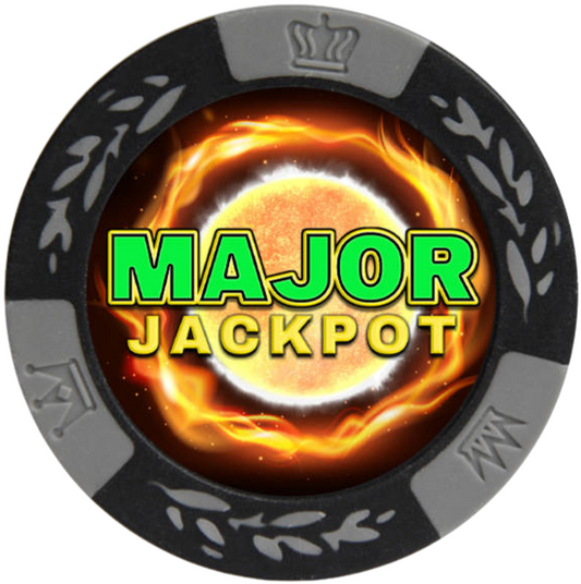 Jackpotsonline Luck Major Chip - Fireball Clay Poker Chip Good Luck